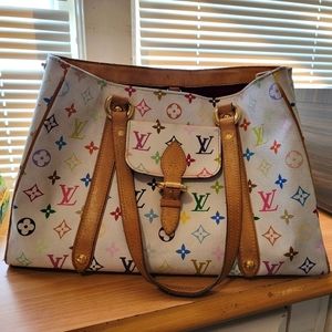 Retired Louis Vuitton Limited Edition Monogram Multicolor Aurelia MM satchel
